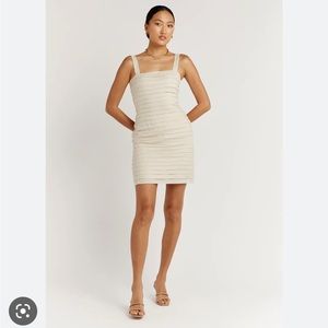 NWT!!! DISSH marnie pearl linen pintuck dress